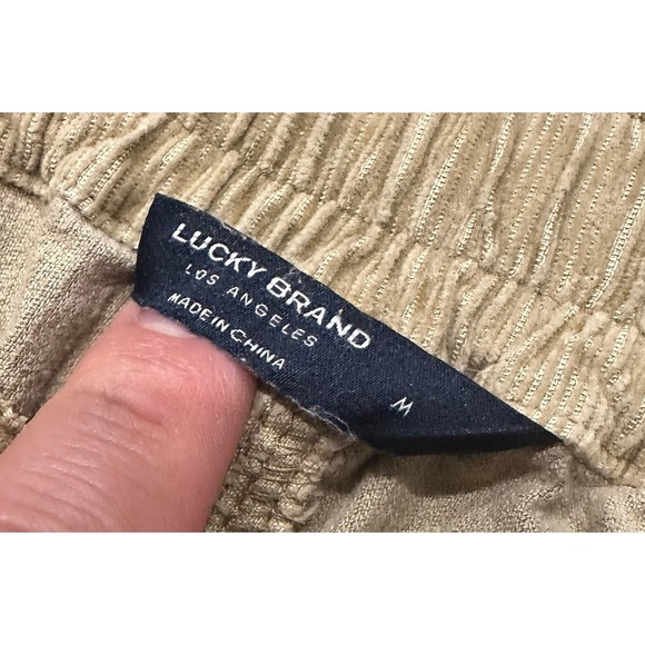 Lucky Brand Shorts Men's Medium Khaki Tan Corduroy Casual Stretch Shorts - Picture 8 of 8